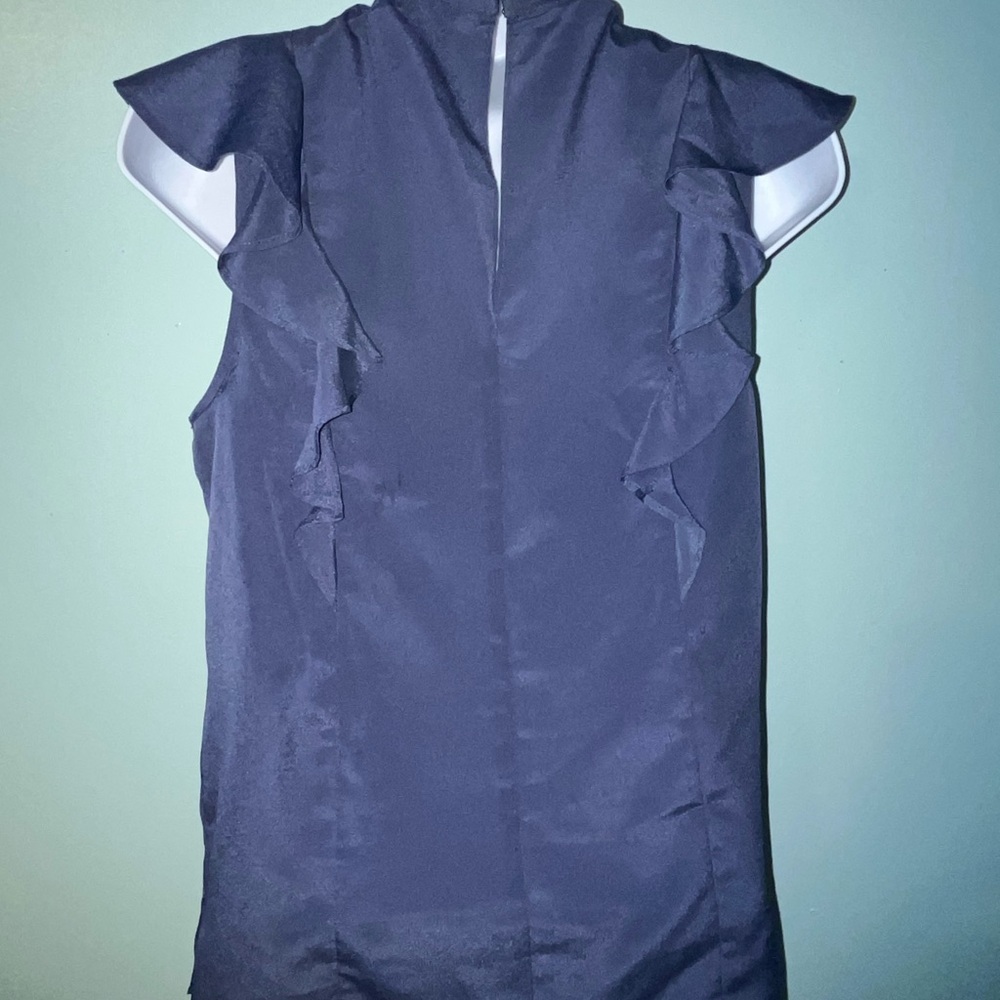BCBGeneration Blouse High‎ Neck Ruffle - Picture 6 of 12